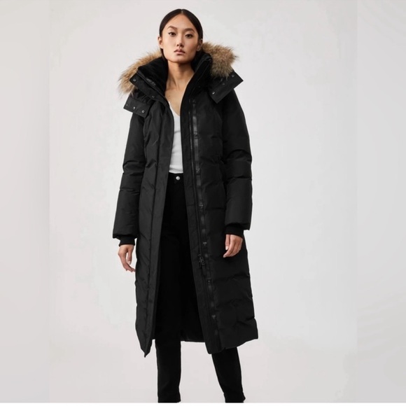 Mackage‎ Jada Maxi Down Coat Natural Fur NWT XS - Picture 1 of 16